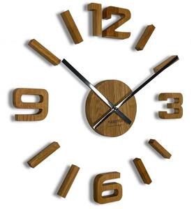 Drewniany zegar ścienny dębowy EKO 75cm