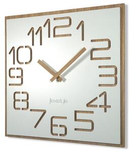 Biały zegar ścienny DIGITS 40cm