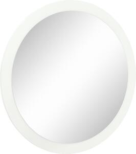 Okrągłe lustro na białej powierzchni, średnica 87 cm