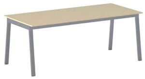 Stół PRIMO BASIC z szarosrebrnym stelażem, 2000 x 900 x 750 mm, czereśnia