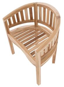 DIVERO Fotel z drewna tekowego