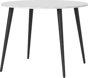 Okrągły stół biało-czarny 100 cm, duński design