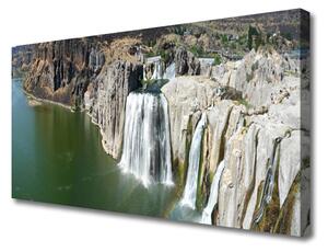 Obraz na Płótnie Wodospad Jezioro Krajobraz