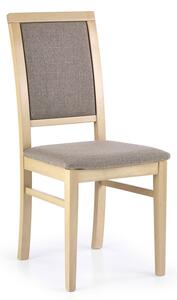 Drewniane krzesło tapicerowane Prince - Dąb sonoma