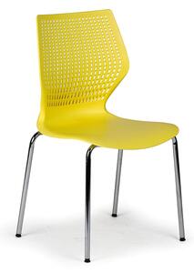 Krzesło do jadalni POLY, żółte