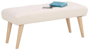 Tapicerowana ławka w skandynawskim stylu, kremowa