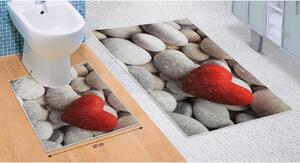 Komplet dywaników łazienkowych Jasne kamienie 3D, 60 x 100 cm, 50 x 60 cm