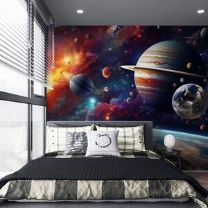 Fototapety Kolorowy kosmos z planetami i mgławicami, Fototapety Kosmos, w04576 : Uwalls.pl