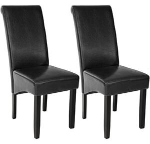 Tectake 401293 2 eleganckie krzesła do jadalni lub salonu - czarny