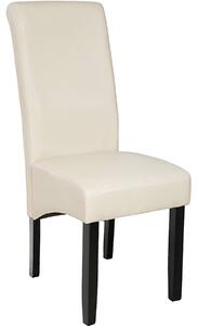 Tectake 400556 eleganckie krzesło do jadalni lub salonu - kremowy