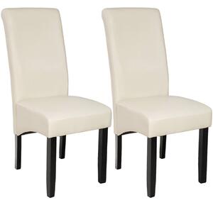 Tectake 401295 2 eleganckie krzesła do jadalni lub salonu - kremowy