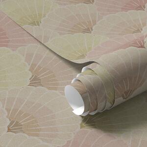 Tapety Muszelki w stylu art déco w pastelowych kolorach — rytmiczny wzór, Tapety orientalne, a00493 : Uwalls.pl