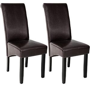 Tectake 401294 2 eleganckie krzesła do jadalni lub salonu - cappuccino