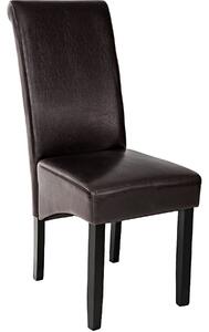 Tectake 400555 eleganckie krzesło do jadalni lub salonu - cappuccino