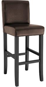 Tectake 400552 hoker stołek krzesło barowe - brązowy