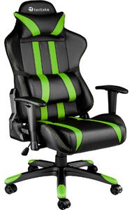 Tectake 402032 fotel biurowy premium racing - czarny/zielony