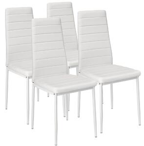 Tectake 401845 4 krzesła do jadalni - biały