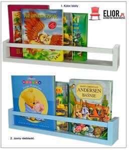 Skandynawska półka na książki Liptos 54 cm - 12 kolorów