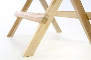 Składany stół ogrodowy DIVERO - drewno tekowe nie zaimpregnowane - 50 cm