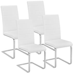 Tectake 402554 4 krzesła do jadalni - biały