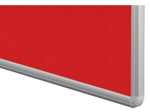 Tablica tekstylna ekoTAB w aluminiowej ramie, 1500 x 1200 mm, czerwona
