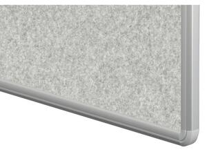 Tablica tekstylna ekoTAB w aluminiowej ramie, 900 x 600 mm, szara