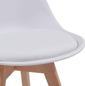 Zestaw krzeseł do jadalni z plastikowym siedziskiem, 2 szt
