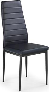 Tapicerowane czarne nowoczesne krzesło Dikon