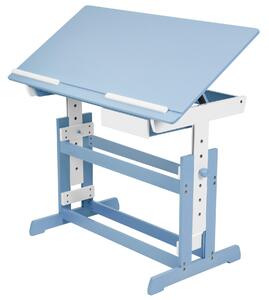 Tectake 400927 biurko dla dzieci regulowane 109 x 55 x 63-94 cm - niebieski