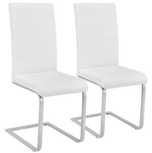 Tectake 402550 2 krzesła do jadalni - biały