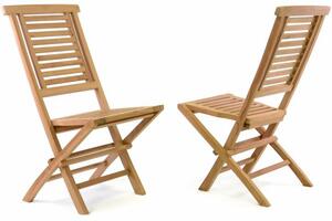Zestaw 2 składanych krzeseł ogrodowych DIVERO Hantown - drew