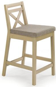Drewniane krzesło barowe Lidan - dąb sonoma