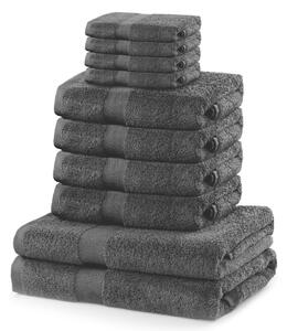 DecoKing Zestaw ręczników Marina ciemnoszary, 10 szt
