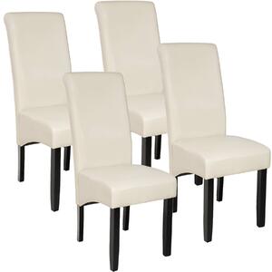 Tectake 403498 4 eleganckie krzesła do jadalni lub salonu - kremowy