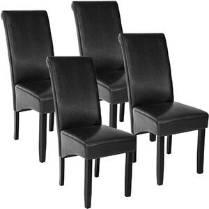 Tectake 403494 4 eleganckie krzesła do jadalni lub salonu - czarny