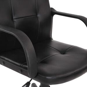 Krzesło biurowe z podłokietnikiem, czarne