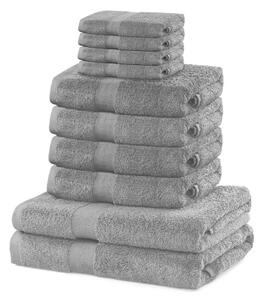DecoKing Zestaw ręczników Marina srebrny, 10 szt