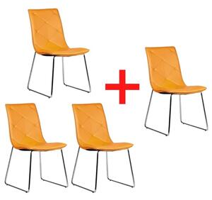 Krzesło konferencyjne ARID, 3+1 GRATIS, pomarańczowy