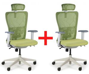 Krzesło biurowe GAM, 1+1 GRATIS, zielony