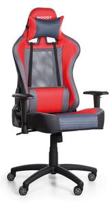Krzesło gamingowe BOOST RED, czerwone