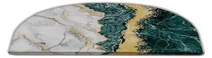 Morsko-kremowe dywaniki na schody zestaw 16 szt. 20x65 cm Golden Marble – Vitaus