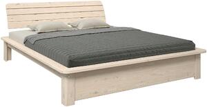 Sosnowe łóżko futon 160x200cm z ergonomicznym zagłówkiem