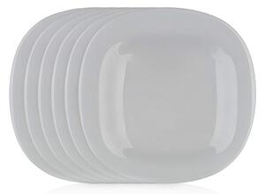 Luminarc Kwadratowy talerz deserowy CARINE 19 cm, 6 szt., szary