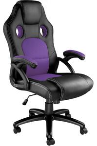 Tectake 403473 fotel biurowy tyson - czarny/fioletowy