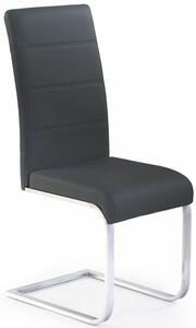 Tapicerowane czarne krzesło w stylu nowoczesnym Nivor