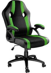 Tectake 403488 fotel biurowy goodman - czarny/zielony