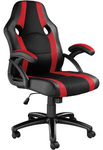 Tectake 403479 fotel biurowy benny - czarny/czerwony
