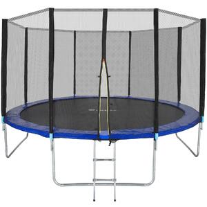 Tectake 403520 trampolina ogrodowa z siatką i drabinką - 396 cm
