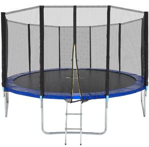 Tectake 403521 trampolina ogrodowa z siatką i drabinką - 427 cm