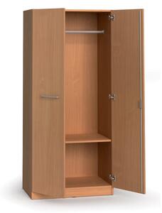 Szafa ubraniowa biurowa PRIMO, 1 półka, drążek do szafy, 1781 x 800 x 500 mm, buk